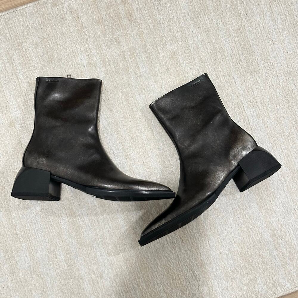 Vagabond Metallic Ankle Boots - Picture 5 of 14